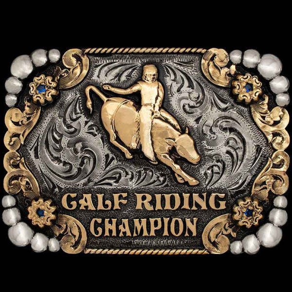 Meticulously crafted for champions, this buckle captures the exhilaration of Calf Riding. Secure yours today and wear your achievement with pride!